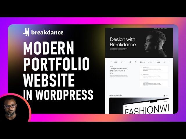 Create Modern Parallax Portfolio landing page in WordPress | Breakdance Builder