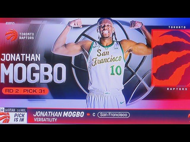 JONATHAN MOGBO - TORONTO RAPTORS - PICK 31 - ROUND 2 | NBA DRAFT 224