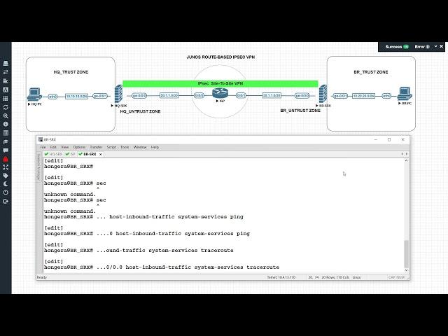 Route-Based IPsec VPN Configuration in Juniper SRX