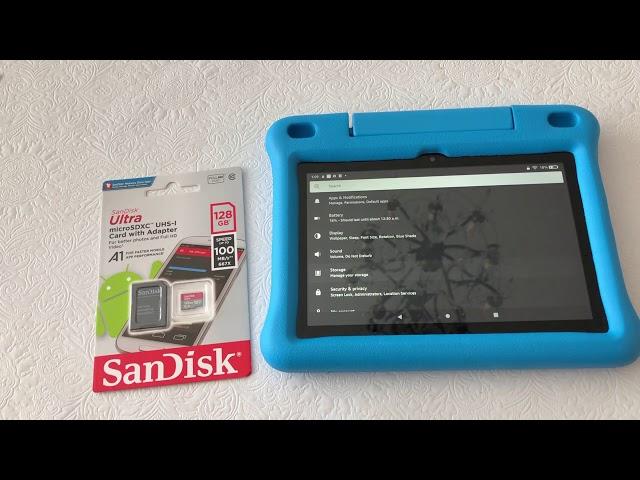 How to install SD card into Amazon Fire Tablet (SanDisc Ultra microSXCD)