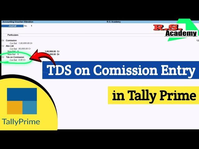 tally prime TDS on commission | tally prime TDS deduction  | section 194-h TDS Tally prime