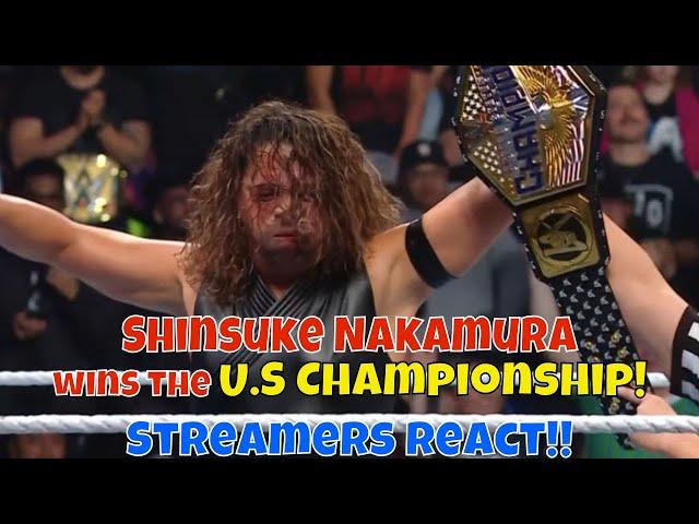 Streamers React! Shinsuke Nakamura wins the US Championship!! #wwe #wargames #championship