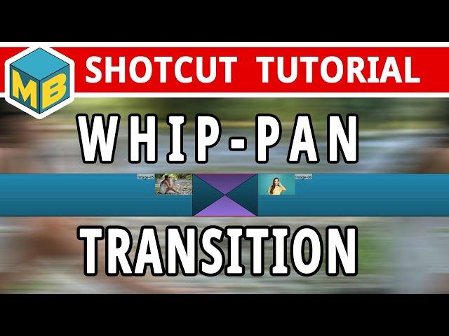 Shotcut tutorial - Whip-pan (aka motion blur) transition