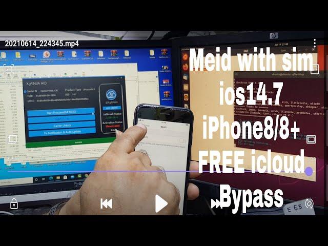 jailbreak ios14.7 iphone8/8+iCloud Bypass MEID With Sim/Calls/Network on Windows FREE iOS 14.7/