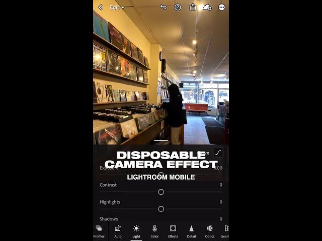 Disposable Camera Effect - Lightroom Mobile Tutorial