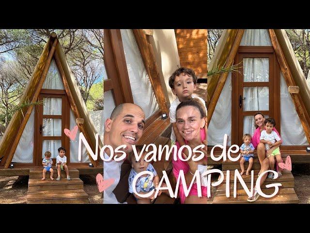 NOS VAMOS de CAMPING por PRIMERA VEZ con DOS NIÑOS ️ + ROOM TOUR del BUNGALOW  | VLOG DIARIO