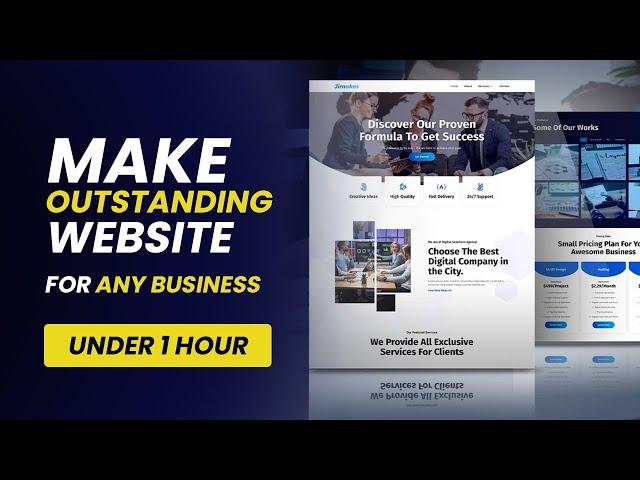 [Fast & Easy] Stunning WordPress Website in 1 hr | How to Create a Professional Business Website