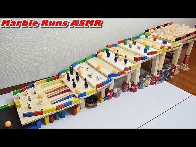 Marble run Original obstacle course with 10 steps ASMR