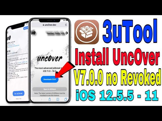 3uTool Jailbreak | Install UncOver no Revoked | iOS 12.5.5 - 11| Free Cydia Installation