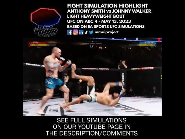 UFC on ABC 4 Smith vs Walker Light Heavyweight Fight Simulation Highlight  #shorts