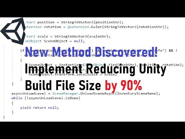 Steps to Reduce Unity Exported Build File Size | Android, Windows, iOS reduce Build file size by 90%