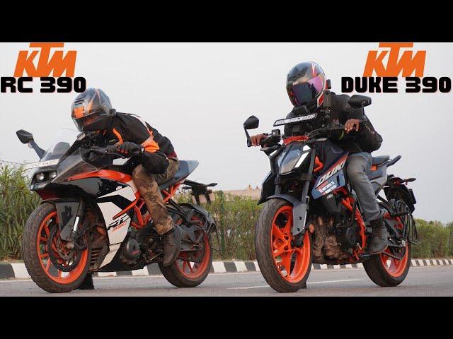 2024 KTM Duke 390 vs KTM RC390 Drag Race