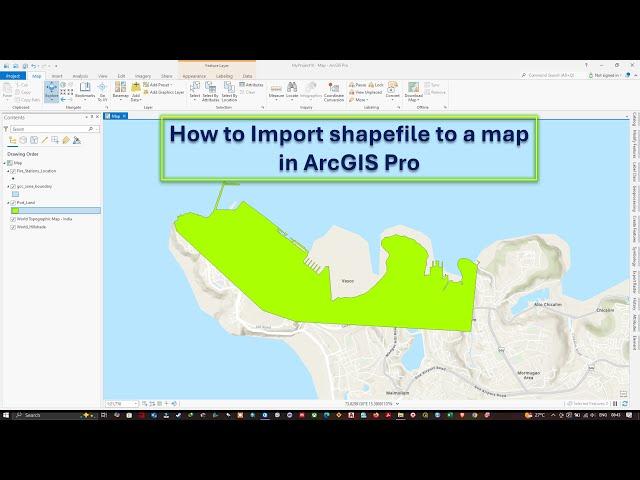 #12: How to import Shapefile to map in ArcGIS Pro | Beginners