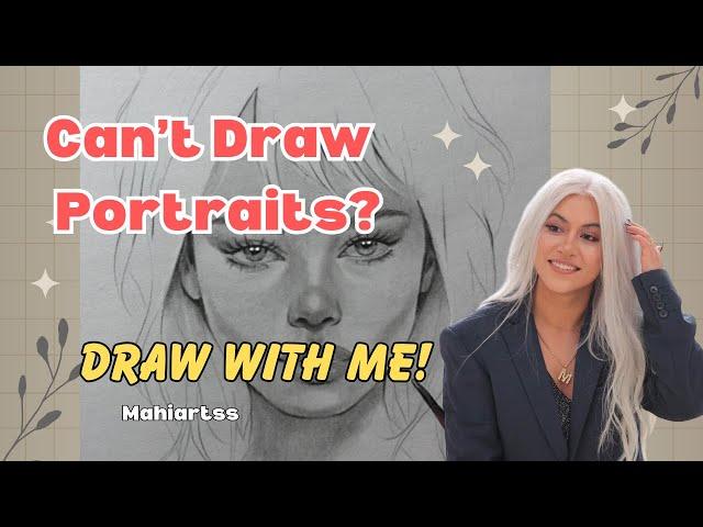 How to Draw a Portrait Easily | Full Step-by-Step Tutorial #asmr