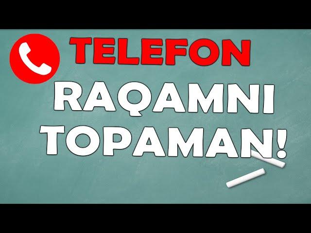 TELEFON RAQAMINGIZNI TOPAMAN! (matematik tryuk)