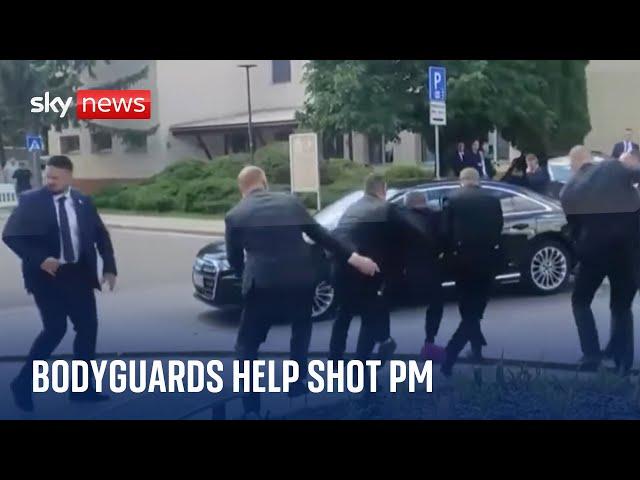 Video shows moments following shooting of Slovakia's prime minister