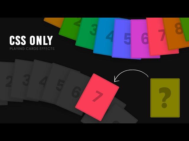 Playing Card Hover Effects | Html CSS