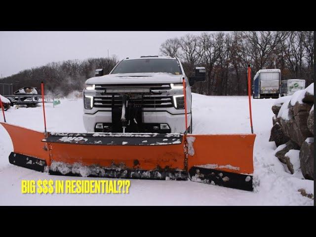 SNOW PLOWING RESIDENTIAL PROPERTIES IS IT WORTH IT?!? | HERE IS MY OPINION ON RESIDENTIAL PLOWING |