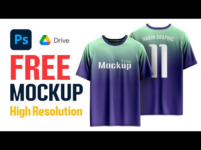 Free T-Shirt Mockup Template Photoshop (High Resolution)