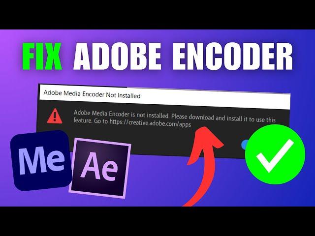 FIX Adobe Media Encoder Not Working With After Effects