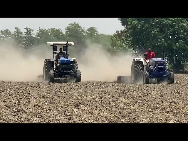 Farmtrac 60 Powermax with 13tyne cultivatior v/s New Holland 5620 with11 tynecultivatior #newholland