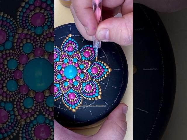 Dot mandala rock painting #art #satisfying #artist #painting #craft #dotart #mandala #artwork #viral