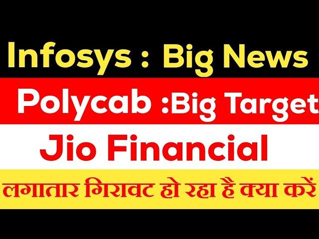 INFOSYS SHARE | INFOSYS SHARE BIG NEWS | POLYCAB SHARE TARGET | JIO FINANCIAL SHARE