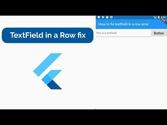 TextField in a Row error with Flutter - Programming Addict