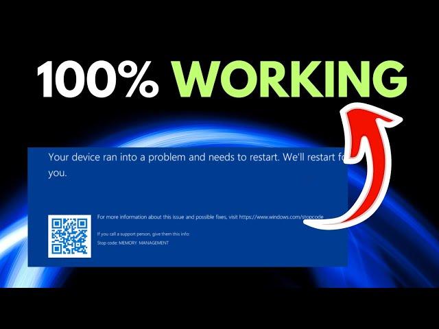 How to Fix Memory Management Blue Screen on Windows 11