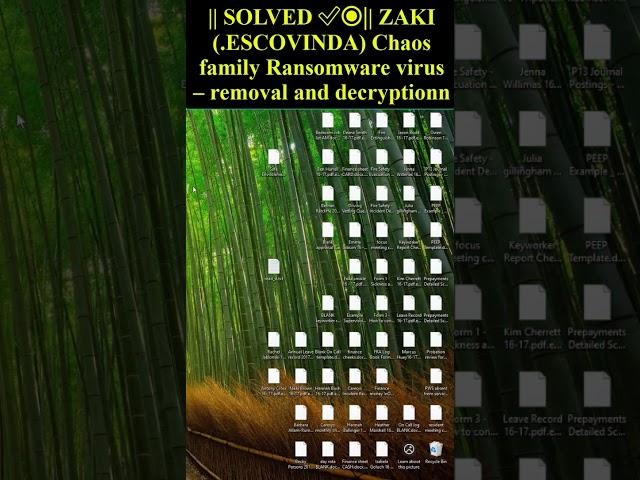 ZAKI (.ESCOVINDA) Chaos family Ransomware virus #shorts #trending #decryption