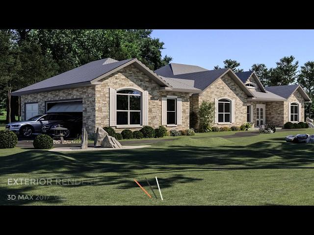 3ds max exterior villa modelling and rendering  |Vray photorealistic render tutorial