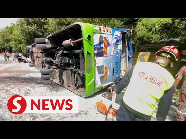 Two Chinese nationals die, 19 survive in Genting Highlands bus accident