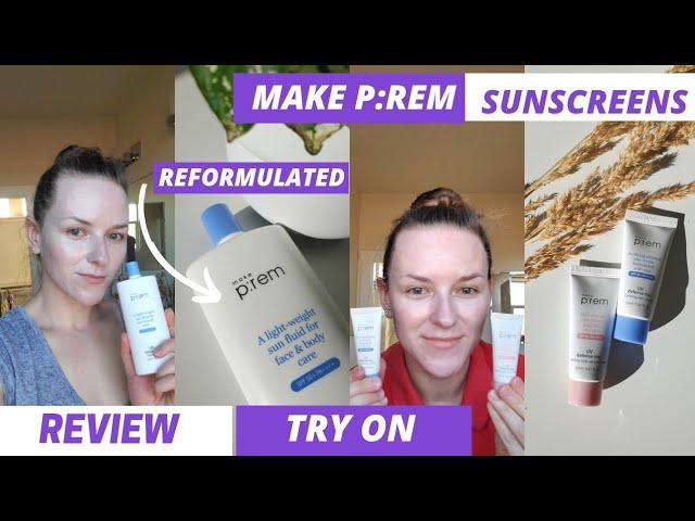 MAKE PREM UV Defense me Sun Fluid HYBRID Sunscreen KOREAN SPF50 review