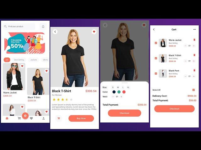 E-Commerce Shopping App in Flutter -  Shopping App UI Design Flutter