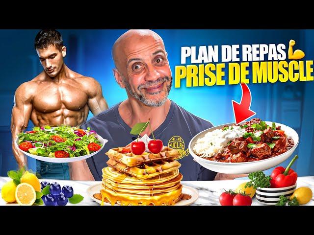 Je partage ma diete et mes repas pour gagner du muscle