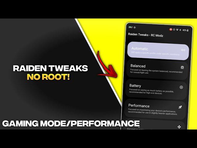 Raiden Tweaks NO ROOT! Boost Performance + Gaming - RC Modz