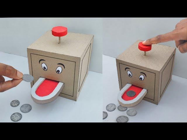 How to make coin bank from cardboard | DIY piggy bank