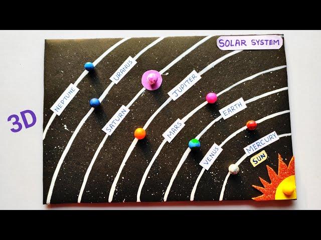 Solar system model making | How to make 3D solar system model for project | Solar system model