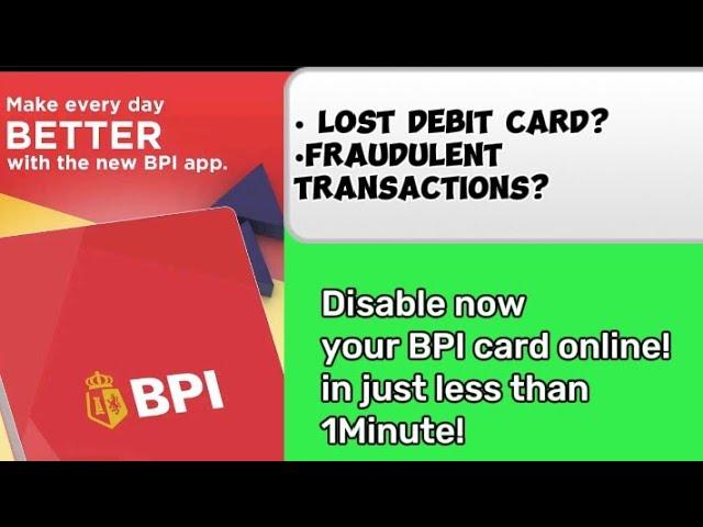 How to Block Your BPI Credit Line & Report a Lost ATM Card Online