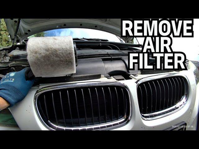 BMW E91 [N43] Luftfilter wechseln / Remove air filter full length / etire el filtro de aire completo