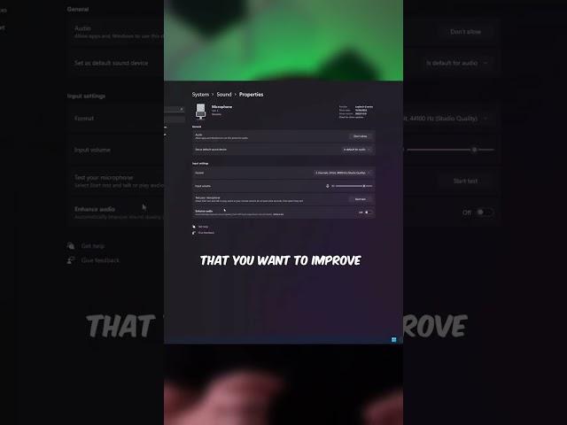 This Windows TRICK Can Improve Your Mic's Audio Quality! #shorts #tech