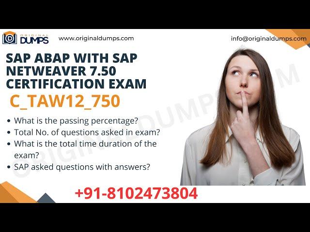 SAP ABAP with SAP NetWeaver 7.50 Certification Exam | C_TAW12_750