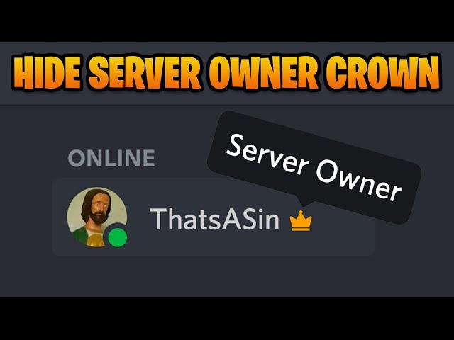 How to Hide Server Owner Crown on Discord