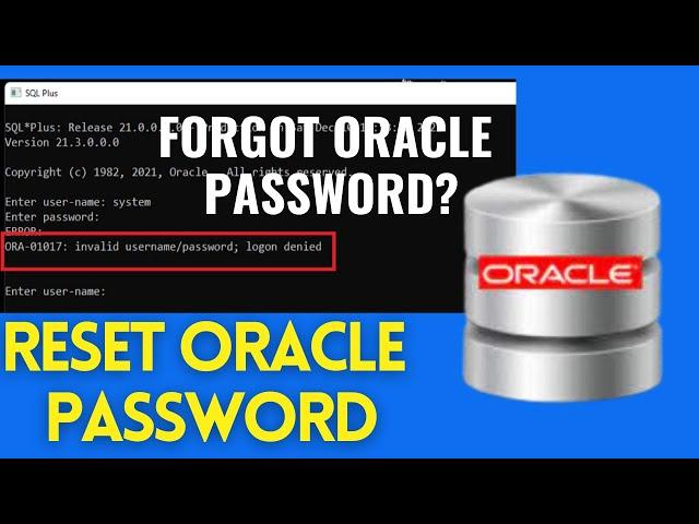 How to Reset User Password in Oracle in any Version (SQLPLUS) Database | Change Password in Oracle