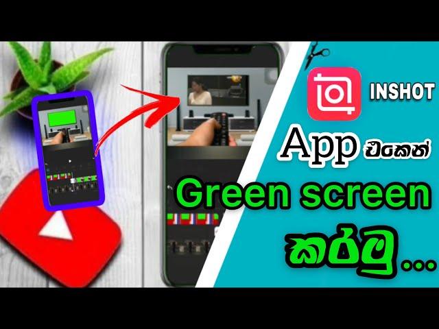 How to make a green screen on inshot  | green screen sinhala |chroma key app | sl track boy