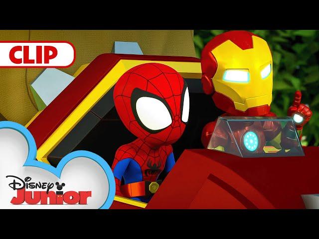 Spidey and Iron Man Tidy Up | Marvel's Spidey and his Amazing Friends | @disneyjunior