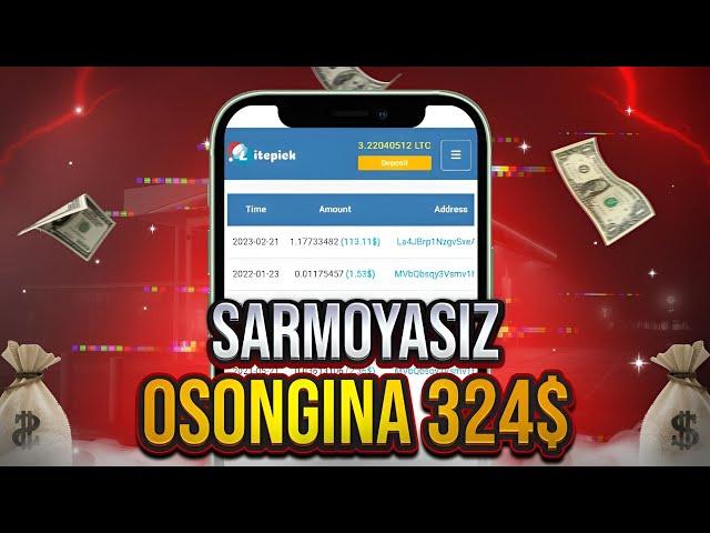 SARMOYASIZ 324$ JUDA OSON ( DAXSHAT INTERNETDA PUL ISHLASH TOP-1