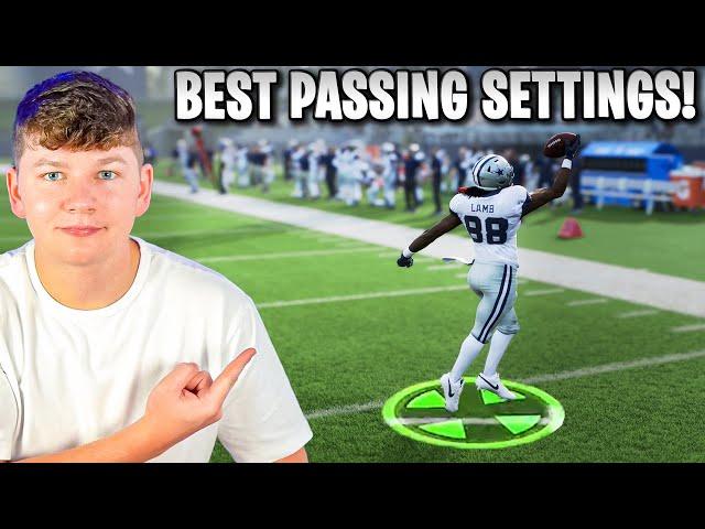 THE BEST PASSING SETTINGS TO USE IN MADDEN 25!