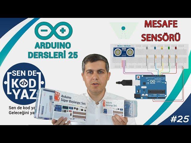 25- Arduino HC SR04 Ultrasonik Mesafe Sensörü ile Led Yakmak