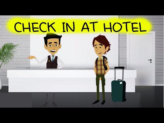 How to check in a hotel - English conversation - Check in procedure in hotel